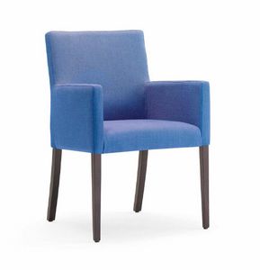 Gaia PG, Upholstered armchair, wooden legs