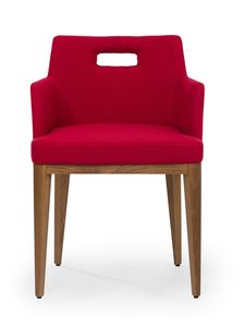 Kate ARMS hole, Armchair with hole on the back to facilitate movement