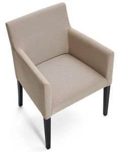 Kok armchair, Upholstered armchair in beech, cheap, durable