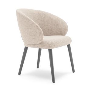 Lily 04531, Padded armchair with rounded shapes