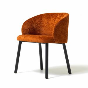 Loft 4 wood legs, Padded armchair with an innovative design