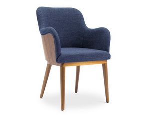 Melita-P, Padded armchair, upholstered in leather or fabric