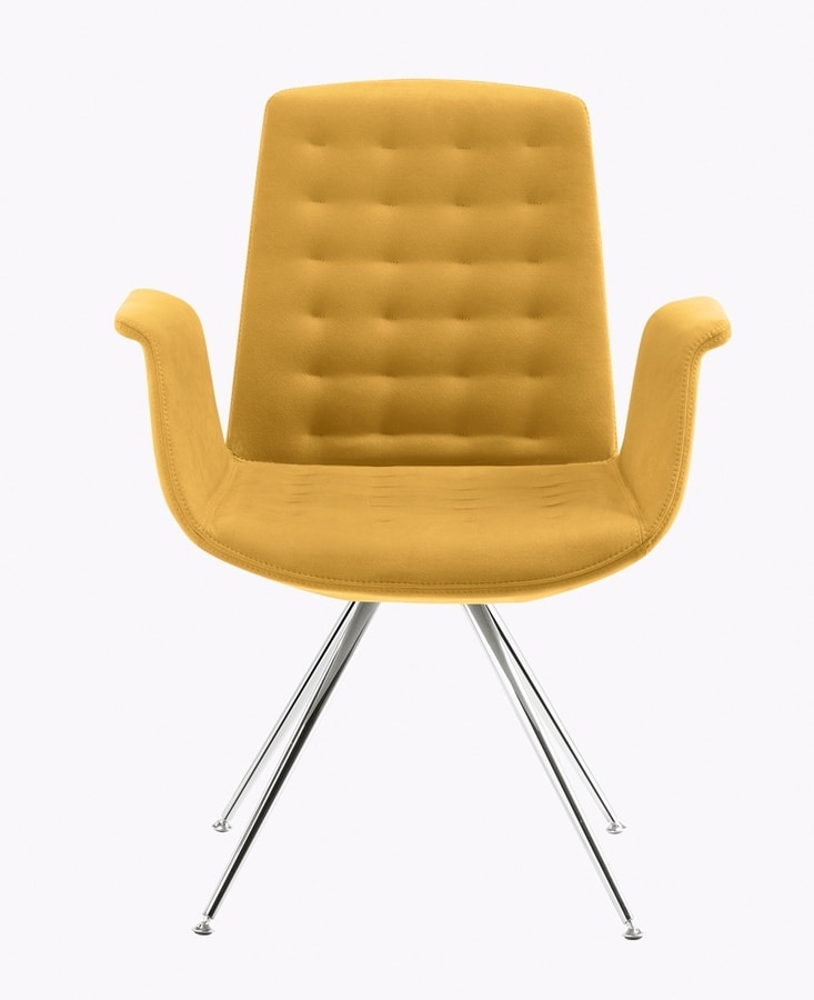 Modà, Design armchair with chromed legs