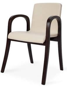 MV 2A, Modern chair with armrests, different finishes