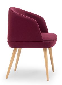 Noemi ARMS, Small armchair with wooden legs