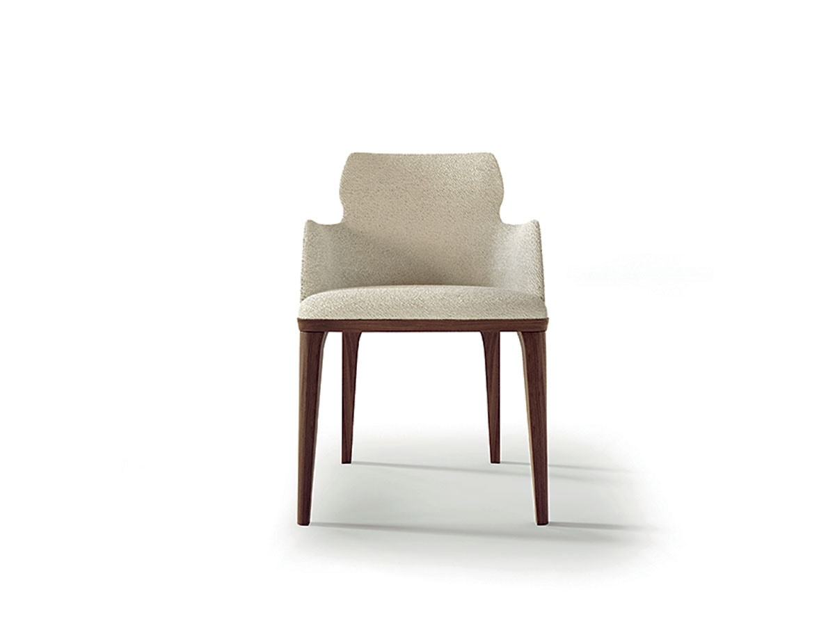PO78 Shape armchair, Armchair with wooden legs