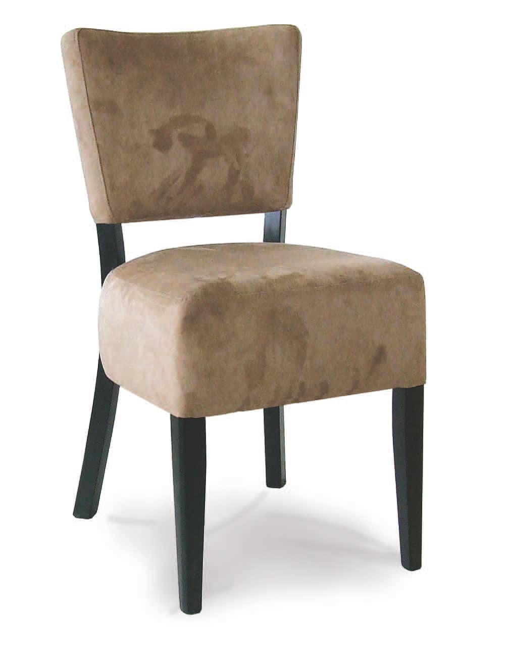 Portocervo P, Padded chair in painted wood, in various colors