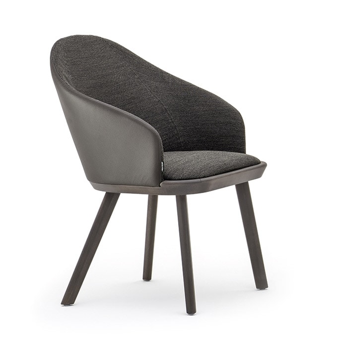 Rivolì 03331, Modern padded chair in fireproof polyurethane