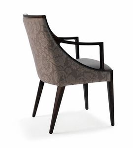 Toulouse SB, Upholstered wooden chair with armrests