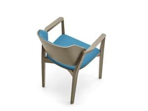 Turtle chair with arms, Chair with armrests, ideal for modern bars and dining rooms