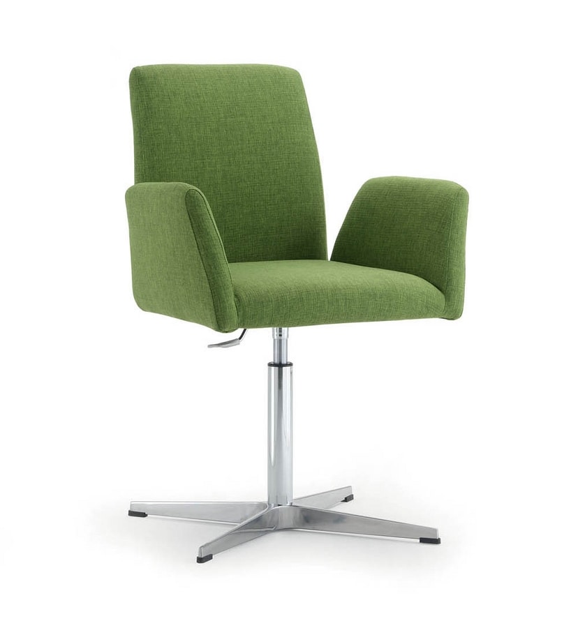 UF 510, Armchair with 4-spoke base and curved back