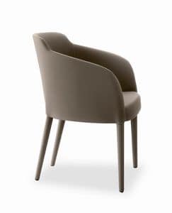 Vega, Armchair for bars and cafes, padded chair for dining rooms