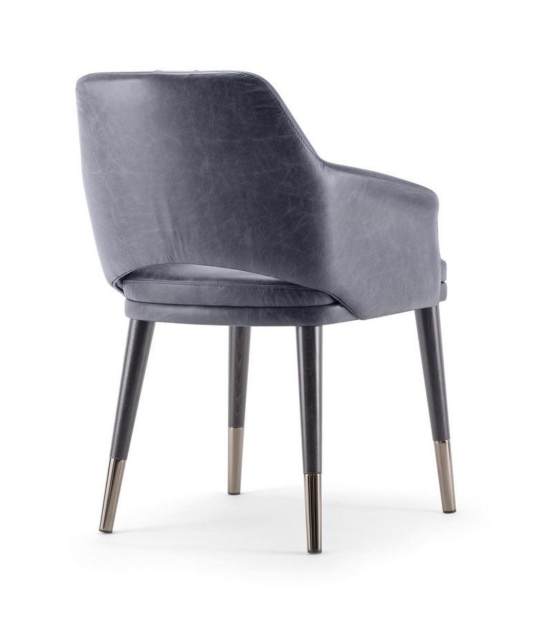 WINGS DINING CHAIR 076 PO, Elegant and sophisticated armchair