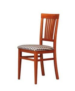 316, Padded chair with wooden back, for bars and hotels