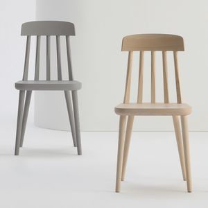 ART. 304 GIORGIA, Chair in ash, with vertical pattern backrest