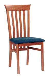 Delia lunga, Dining chair with backrest with vertical slats