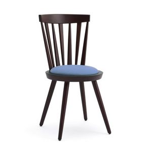 Itura 1, Wooden chair with vertical slatted backrest