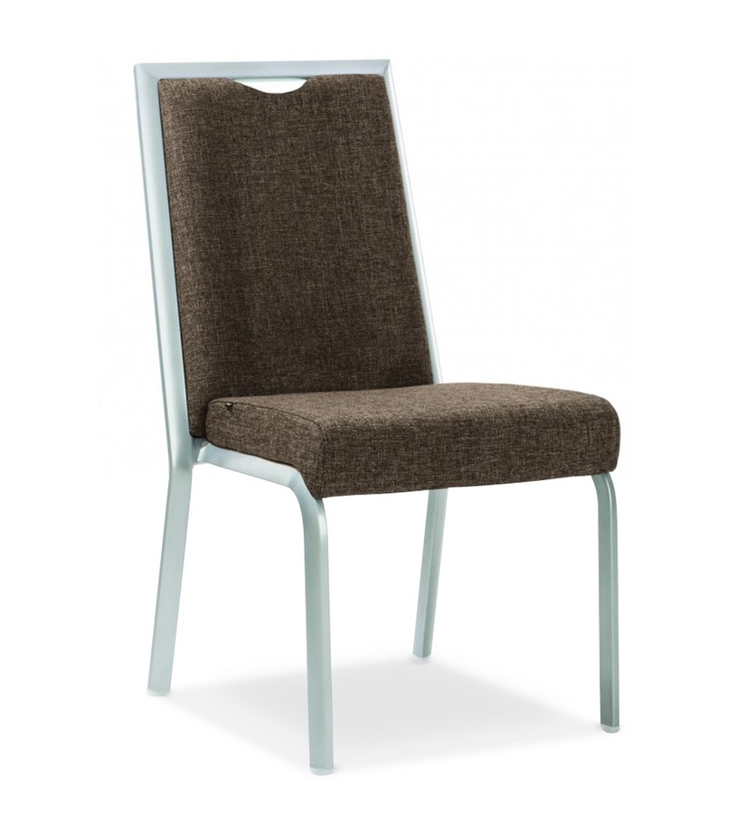 Simbia, Stackable padded chair for banquets and restaurants