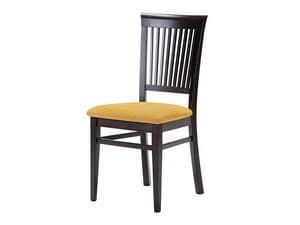Sirast, Chair for dining room, made of wood with upholstered seat