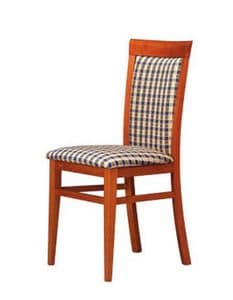 312, Padded wooden chair, simple and strong, for bars