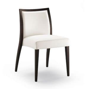 AKIRA chair 8626S, Wooden chair with padded seat Living room