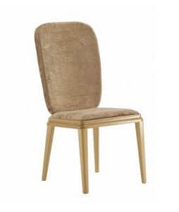Art. VL140, Padded chair in wood for dining rooms