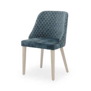 Bolla, Modern wooden chair, padded