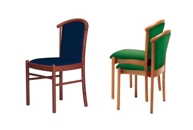 C09 STK, Chair with solid wood structure, for dining rooms