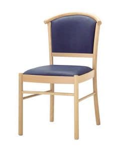 C10, Wooden chair, padded seat and back, for contract use