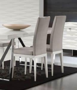 Diamante Art. 94.0125, Lacquered chairs in a contemporary style, with leather upholstery