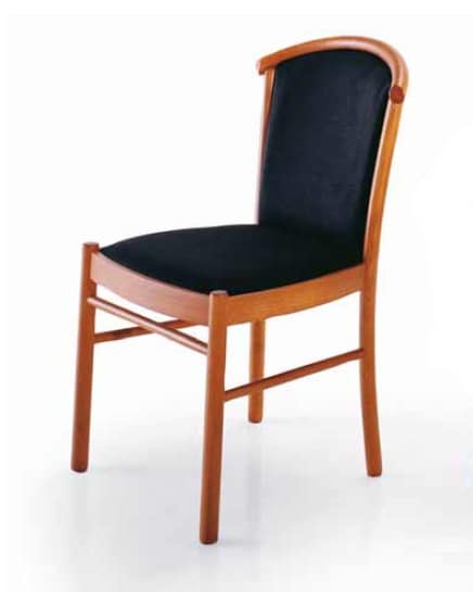 Dolly, Chair in wood, upholstered, for contract use