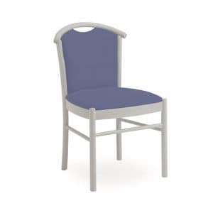 Dolly L1060 M, Padded wooden chair, with handle, for restaurant