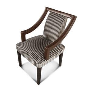 Elizabeth chair, Padded chair with armrests, wooden structure