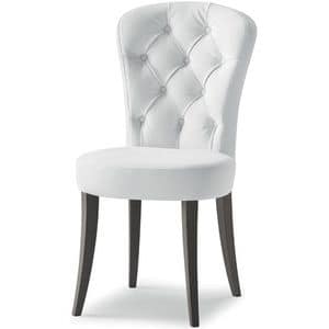 Euforia 00111K, Chair with quilted upholstery, classic contemporary style