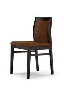FULLY, Wooden upholstered chair for restaurant and pizzeria