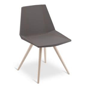GLIM SPORT, Beech wood chair, covered and padded, double needle stitching