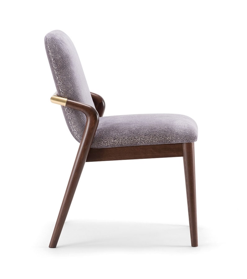 GRACE SIDE CHAIR 074 S, Chair with harmoniously curved backrest