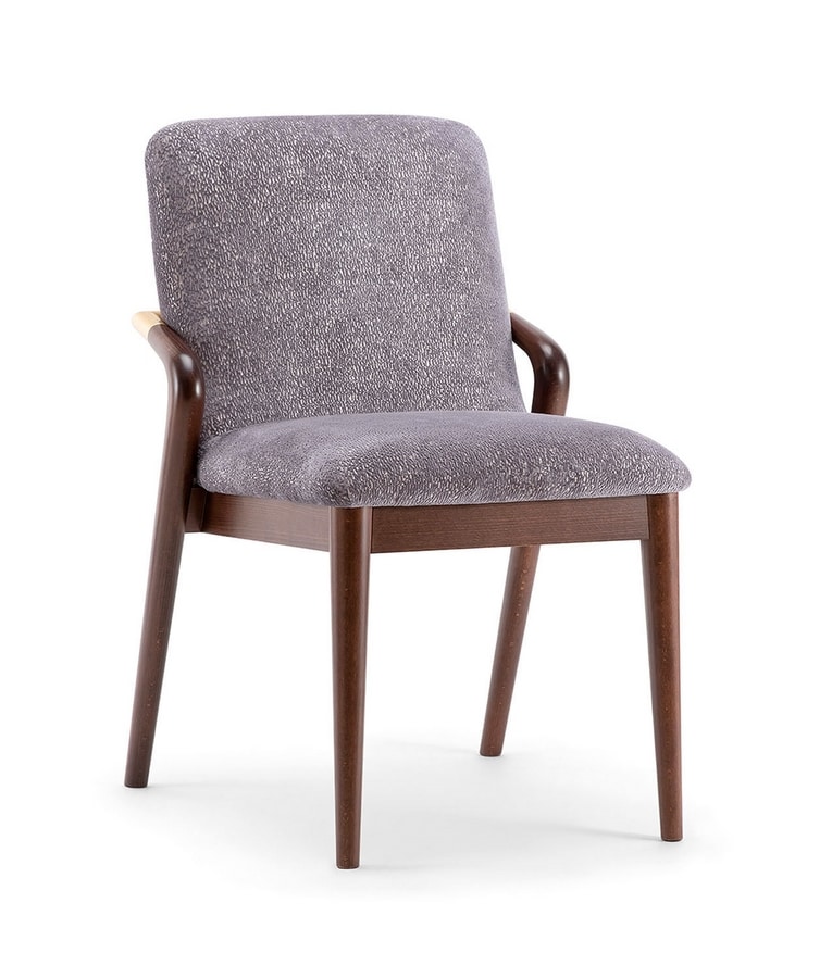 GRACE SIDE CHAIR 074 S, Chair with harmoniously curved backrest