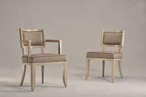 HOLLY chair 8381S, Padded chair in beech wood, for contract use and hotel