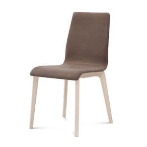 Jude-L, Dining chair with padded seat Ice-cream parlour