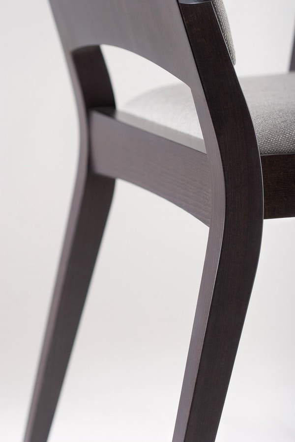 KYOTO SIDE CHAIR 046 S, Padded wooden chair