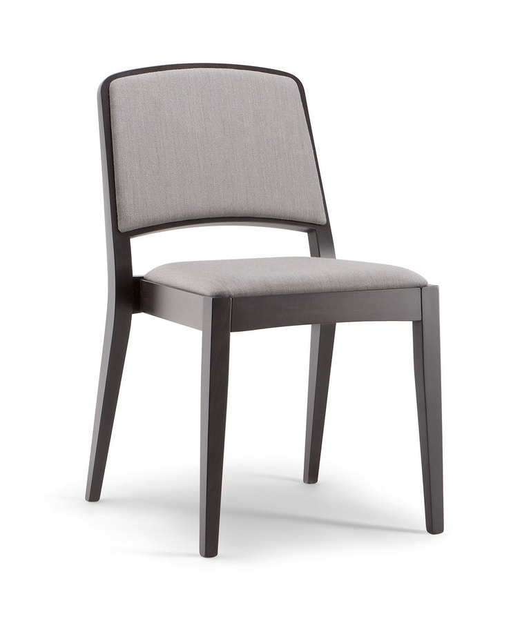 KYOTO SIDE CHAIR 046 S, Padded wooden chair