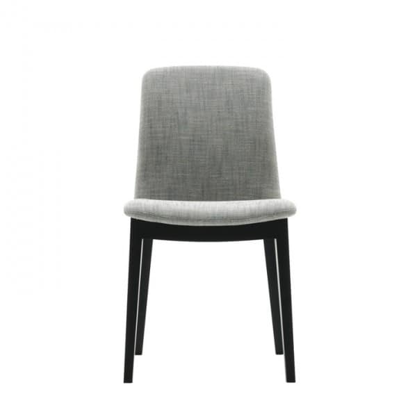 Light 03211, Padded chair in wood with handle, for restaurants