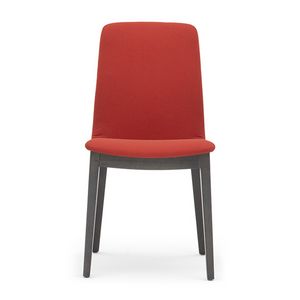 Light 03211, Padded chair in wood with handle, for restaurants