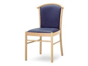 MD/4, Padded wooden chair, for dining rooms