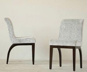 Mito chair, Upholstered chair, with birch wood structure