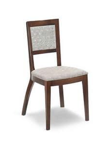 Ramona I2, Padded chair with wooden structure, fashionable