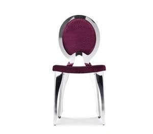Revolution S/SF TS, Metal chair with oval backrest, for bars and restaurants