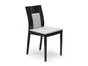 SUSY/I, Chair with padded seat and backrest, for restaurants