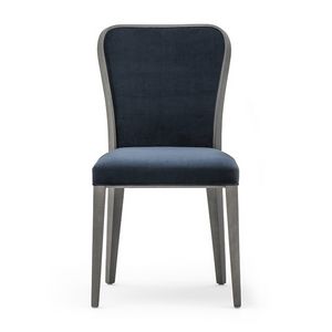 Wave 02711, Refined wooden chair with padded seat and backrest